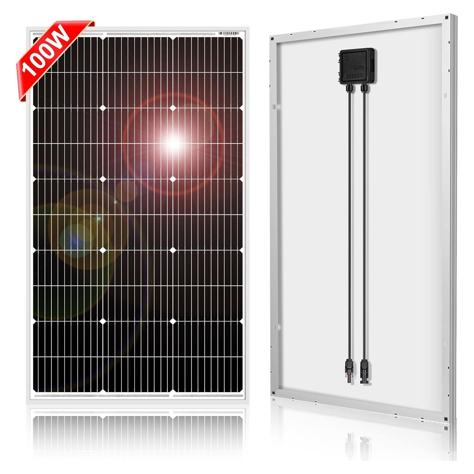 Panel Solar DOKIO 100W 18V Monocristalino Alta Eficiencia