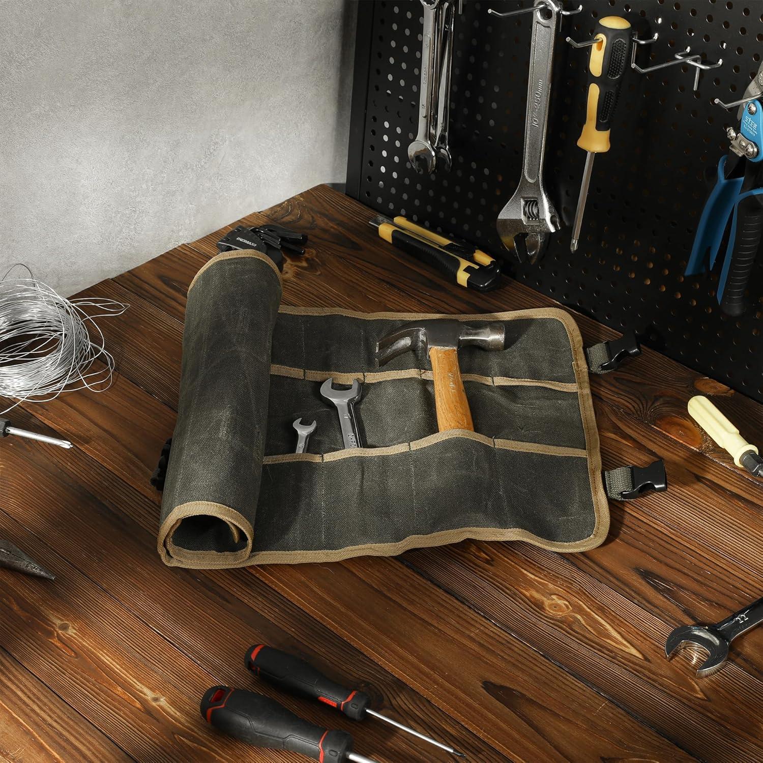 Bolsa de Herramientas Kaaltisy de Lona 63x30cm Verde Militar