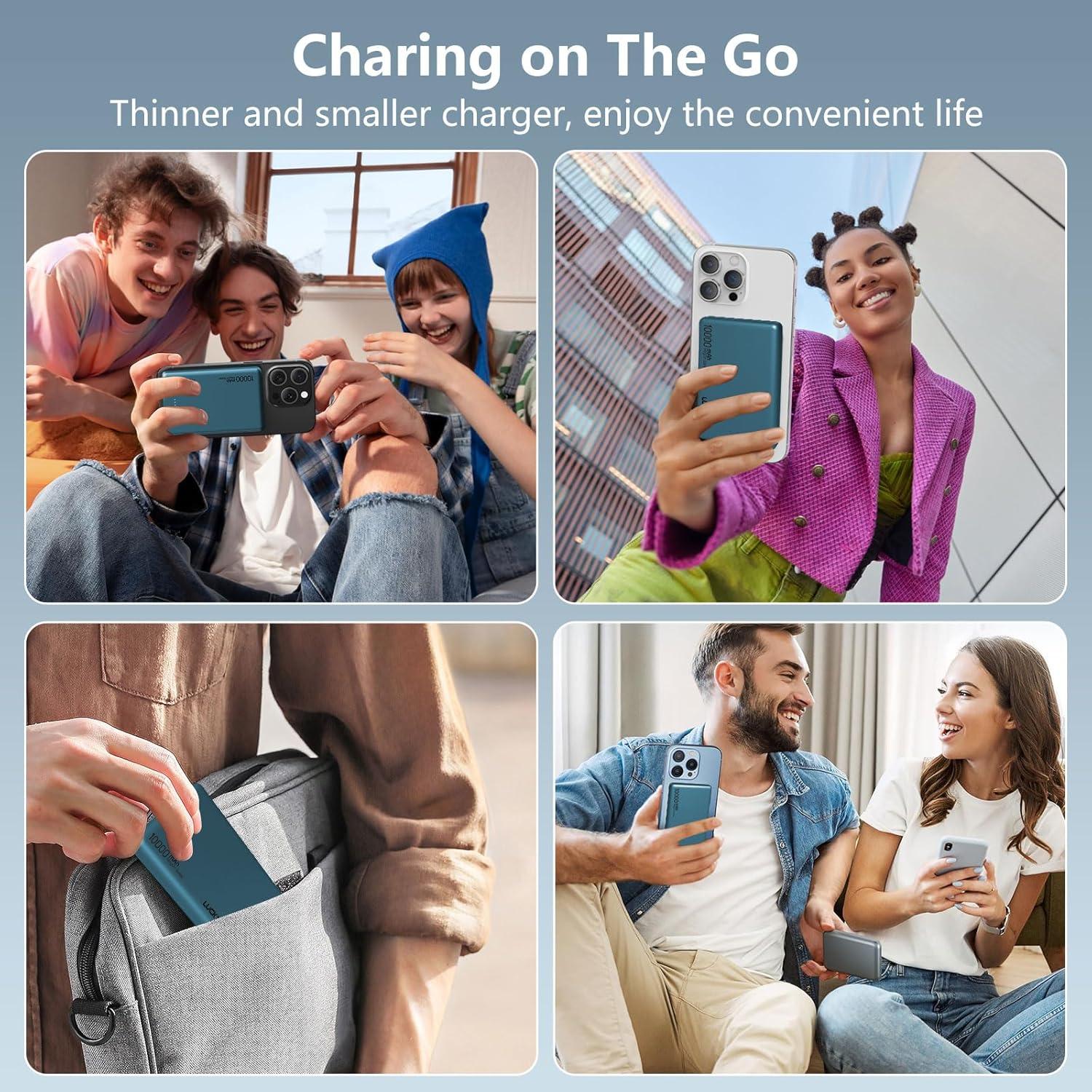 Cargador Portátil Magnético LUCKYDUO 10000mAh Inalámbrico 20W