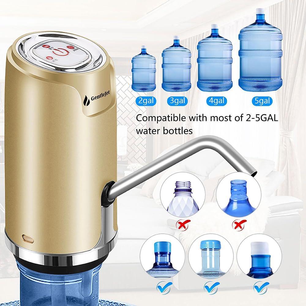Dispensador de Agua Eléctrico GentleJet 5 Galones USB Dorado