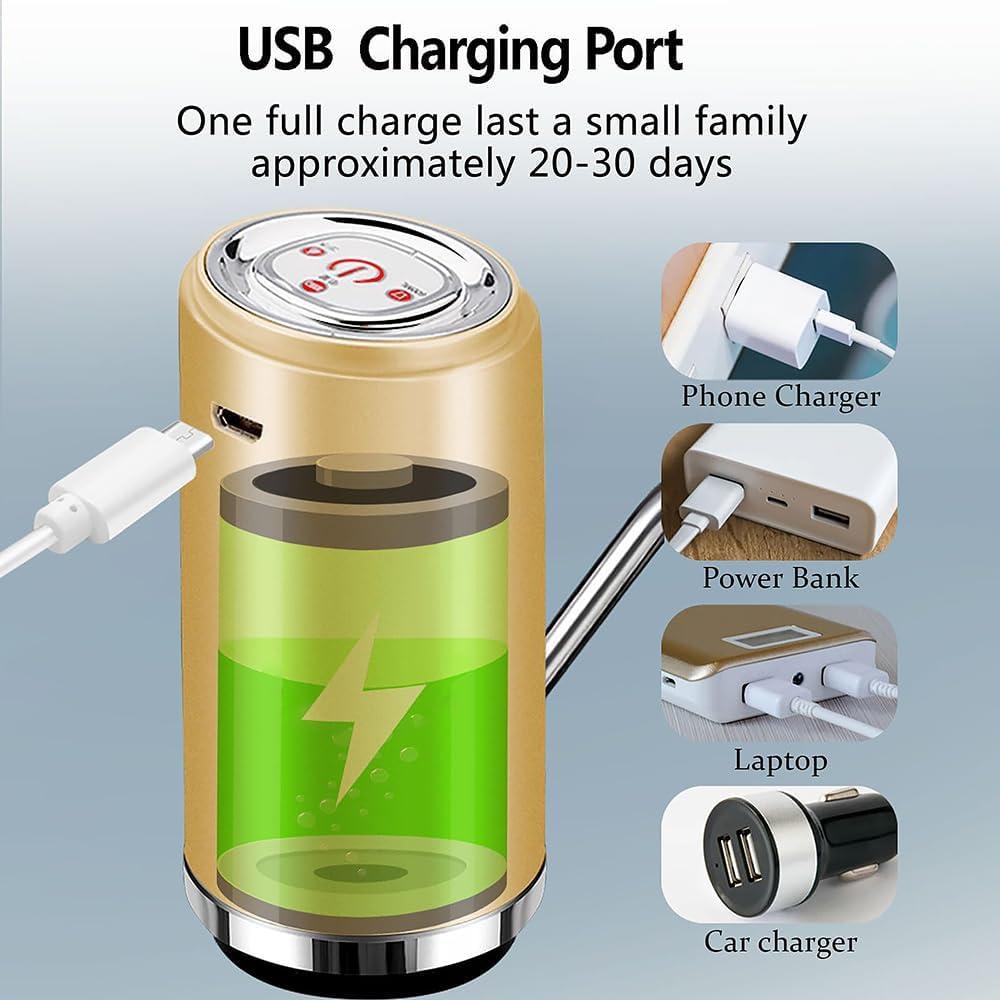 Dispensador de Agua Eléctrico GentleJet 5 Galones USB Dorado