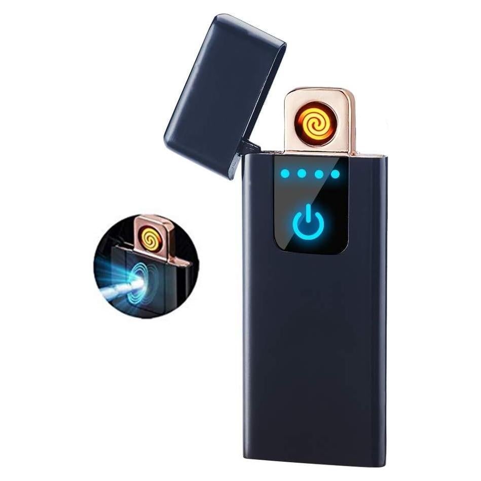 Encendedor Inteligente USB MENG ZHI AO Doble Cara Negro