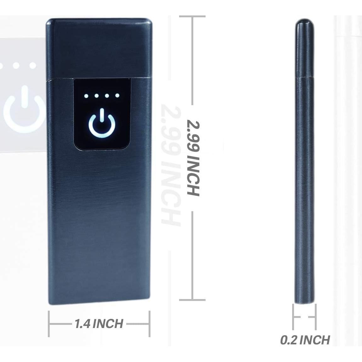 Encendedor Inteligente USB MENG ZHI AO Doble Cara Negro