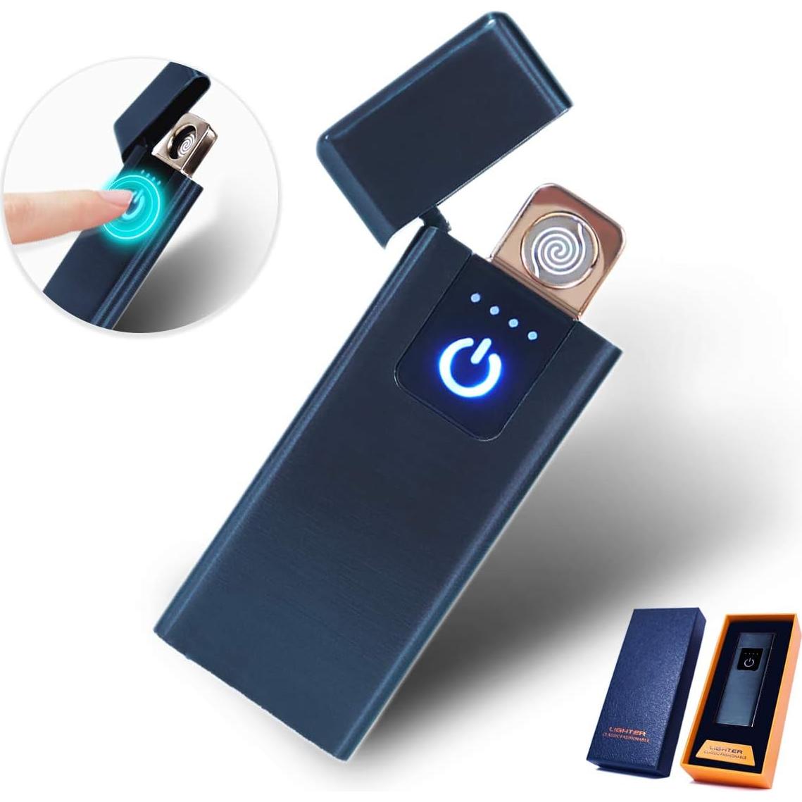 Encendedor Inteligente USB MENG ZHI AO Doble Cara Negro