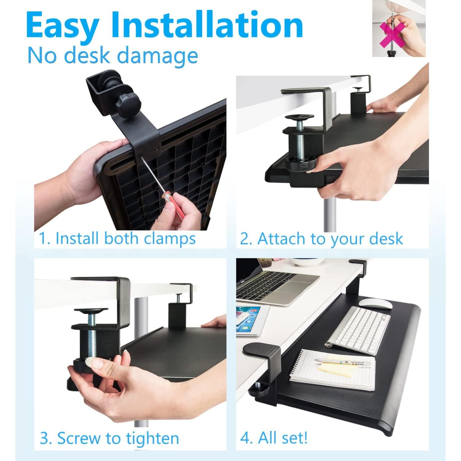 Bandeja de Teclado Deslizante MAX SMART 50.8 cm Ergonómica