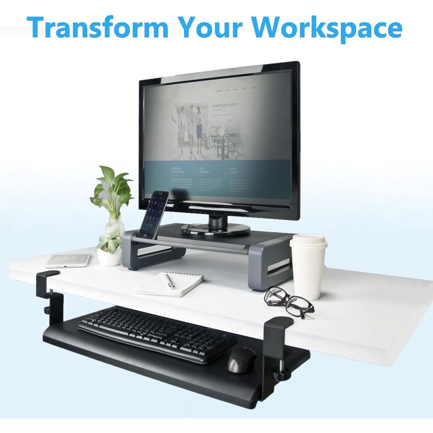 Bandeja de Teclado Deslizante MAX SMART 50.8 cm Ergonómica