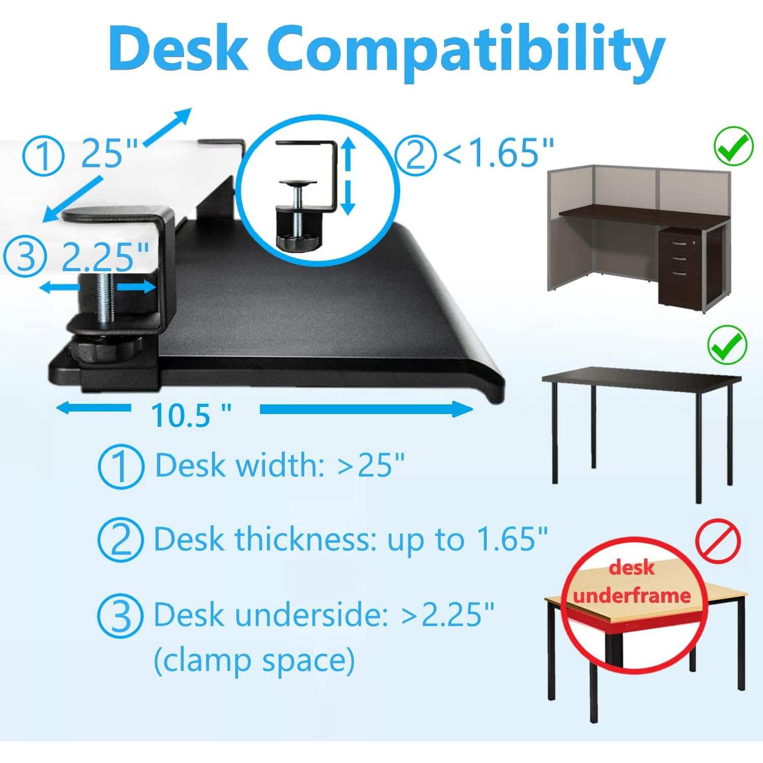 Bandeja de Teclado Deslizante MAX SMART 50.8 cm Ergonómica