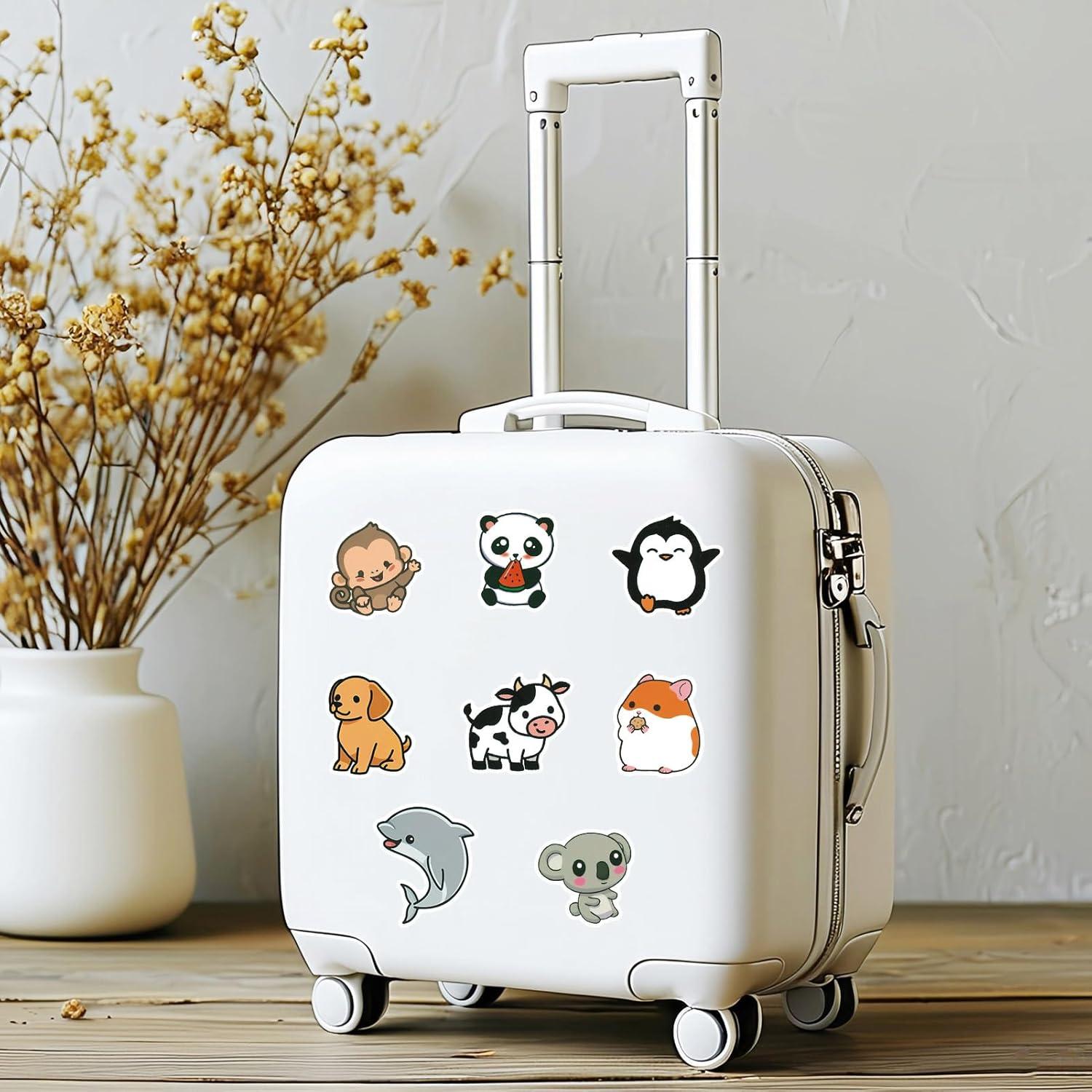 200 Pegatinas Kawaii de Animales YOMELA - Vinilo Impermeable