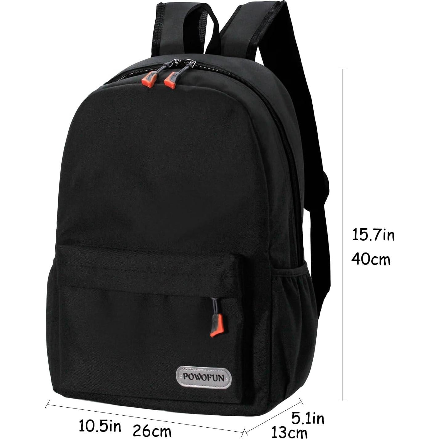 Mochila Infantil Ligera 40x26x13cm Oxford Negra