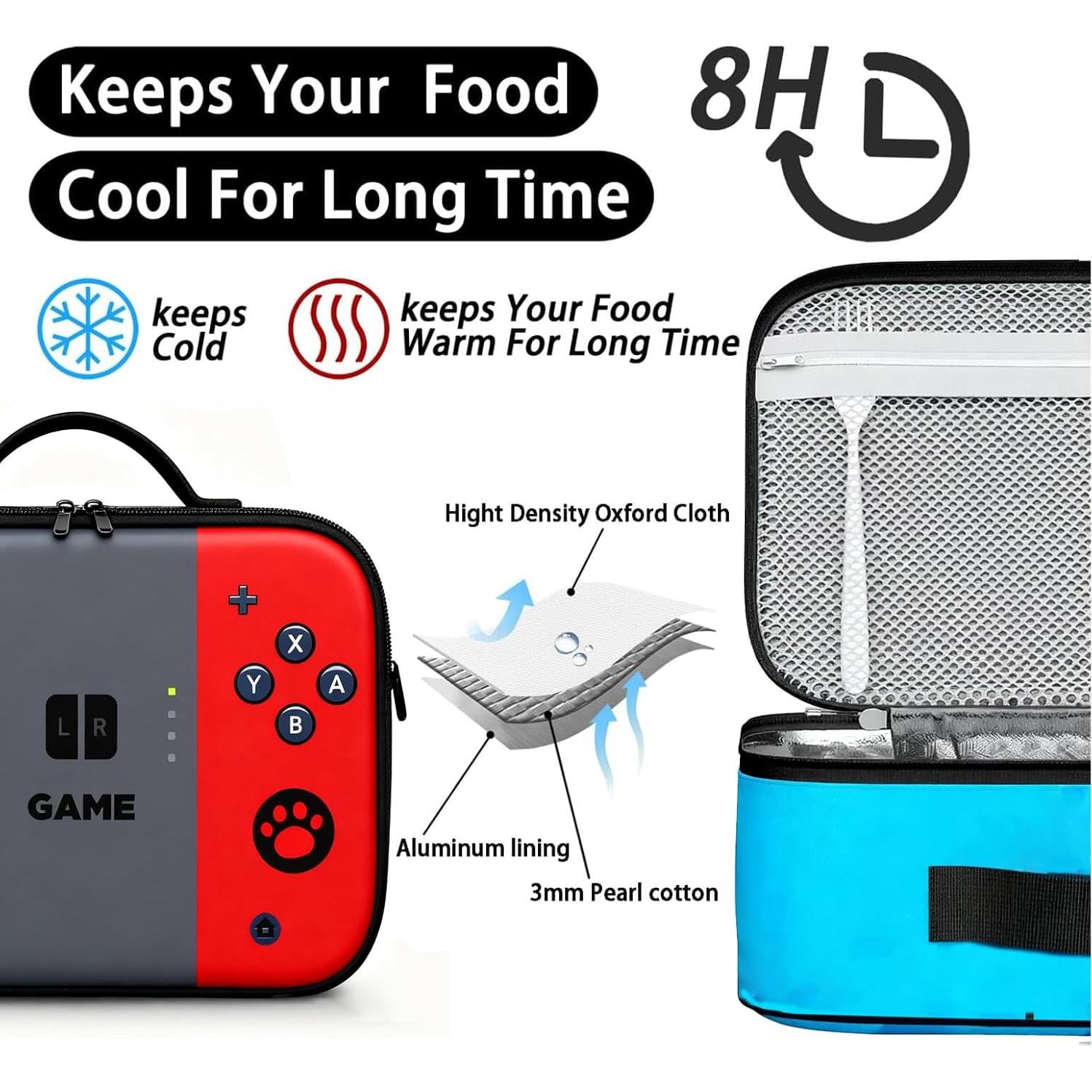 Bolsa de Almuerzo Reutilizable JWSXCFD Aislada 22x13x20cm