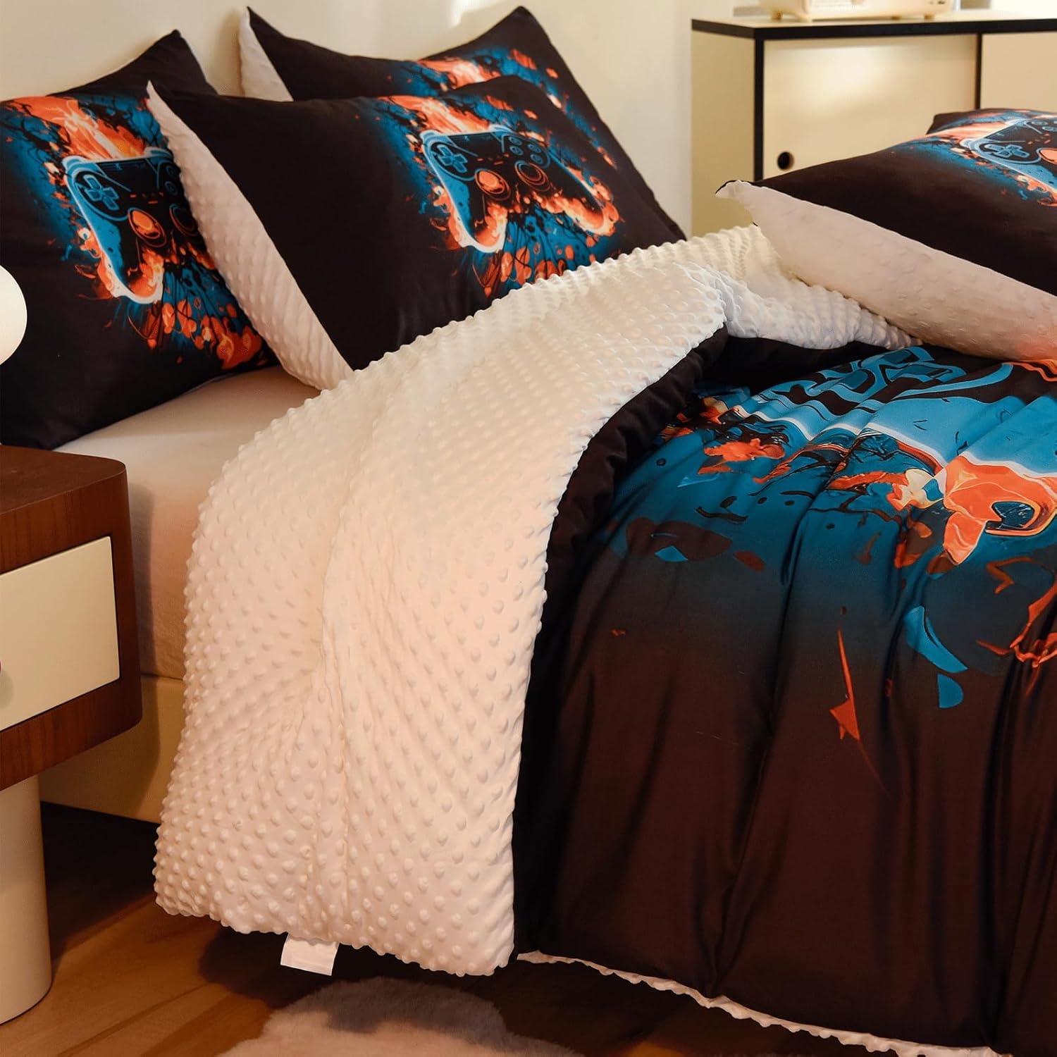 Juego de Edredón Cyusri Individual Controlador de Juego 3 Piezas