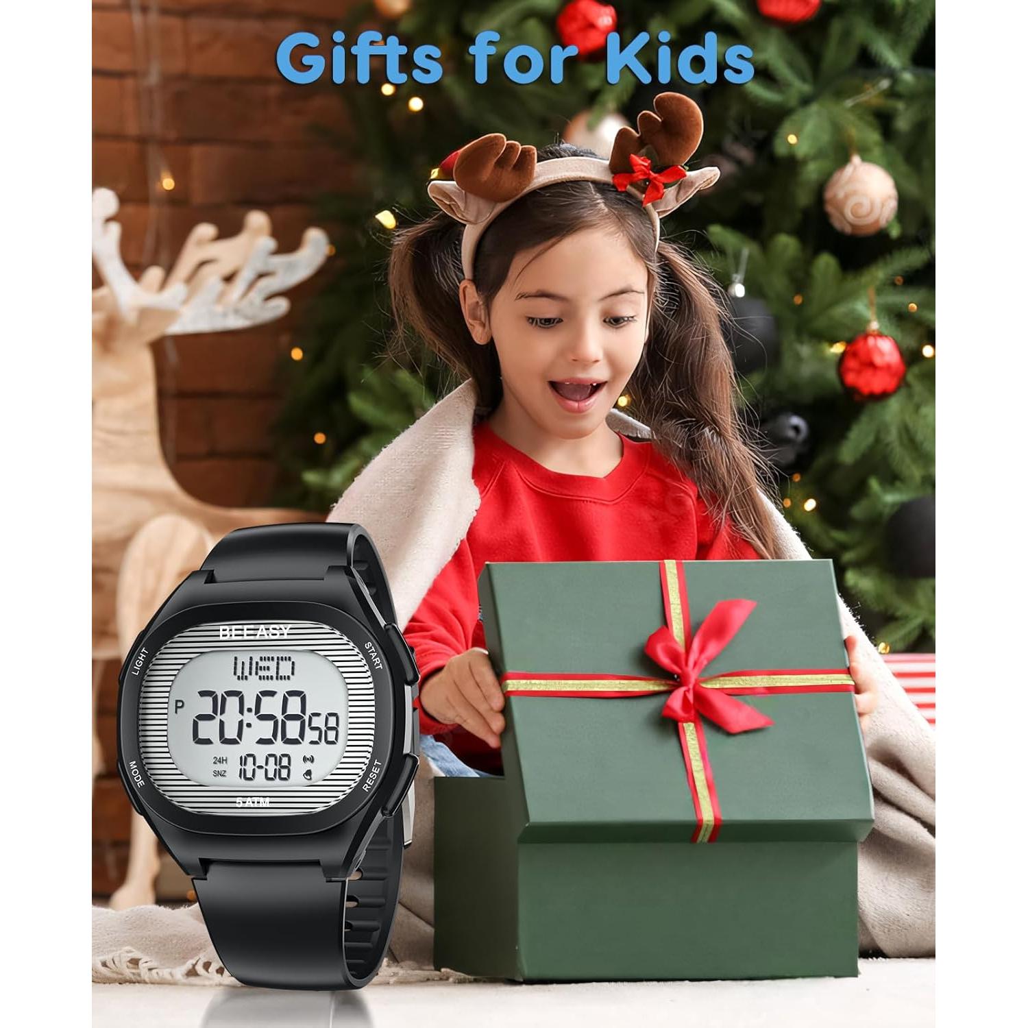 Reloj Digital Infantil Beeasy AW01 5ATM Impermeable Negro