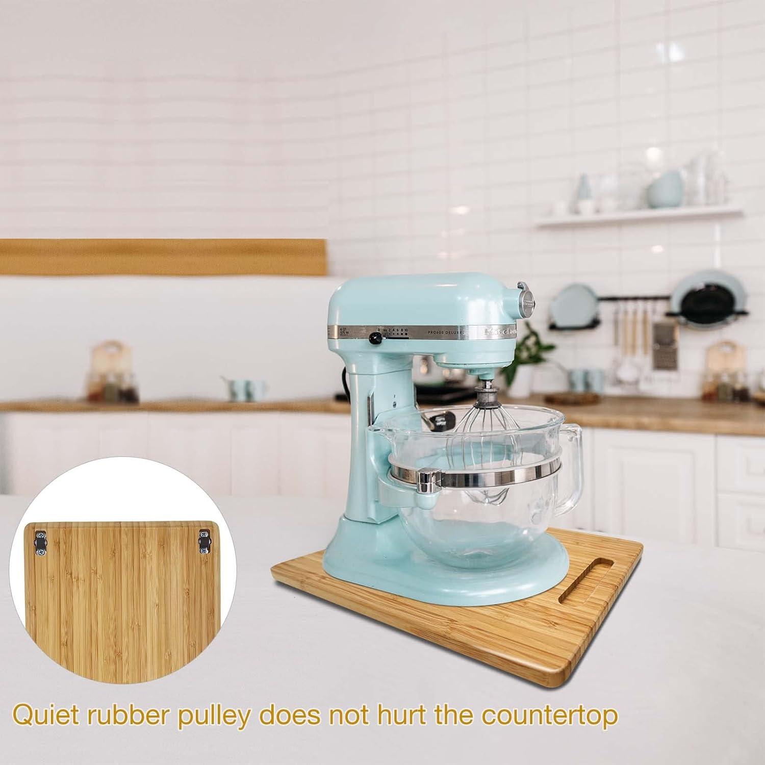 Bandeja Deslizante de Bambú Bayting 35x24cm para Cafetera