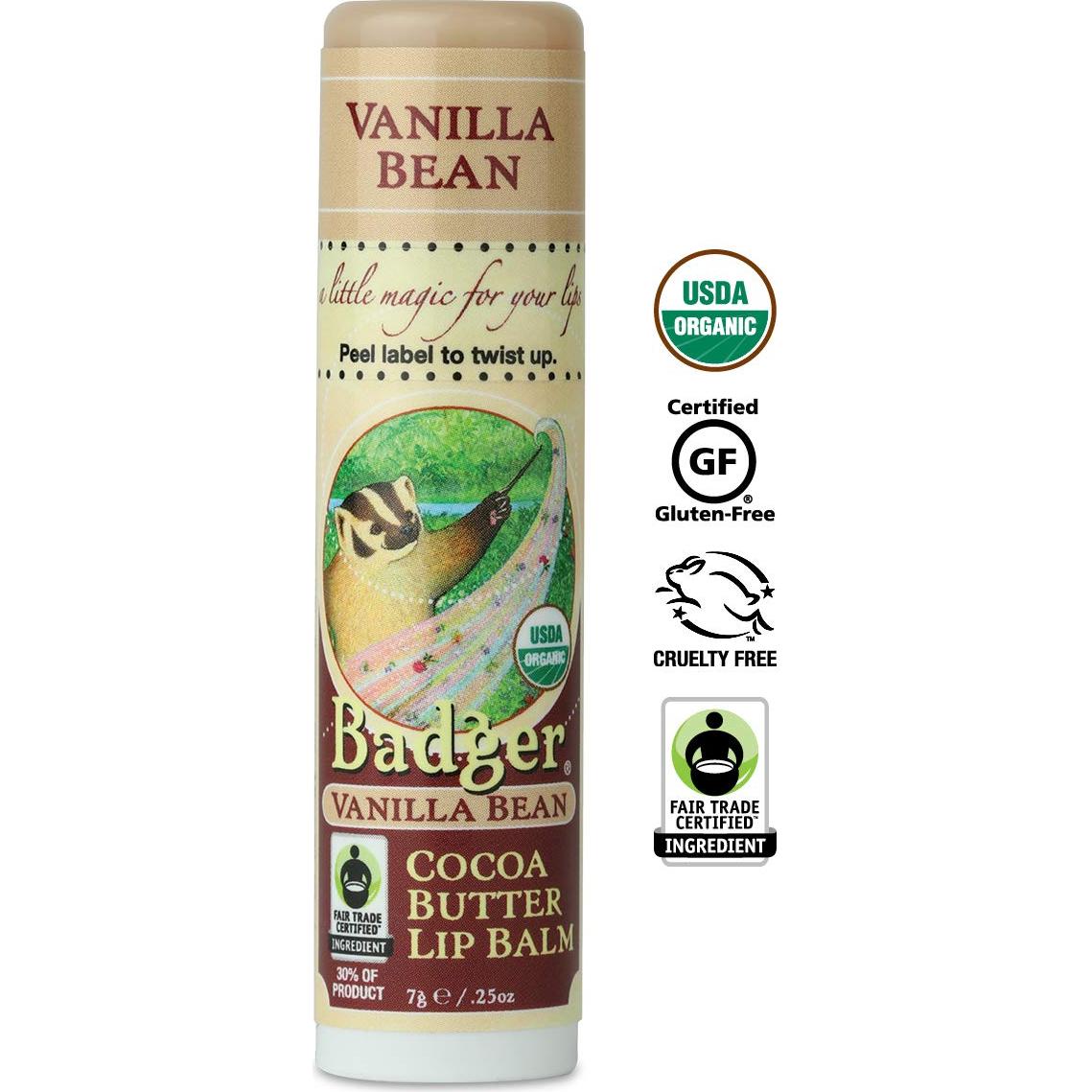 Bálsamo Labial Orgánico Badger Manteca de Cacao 7g