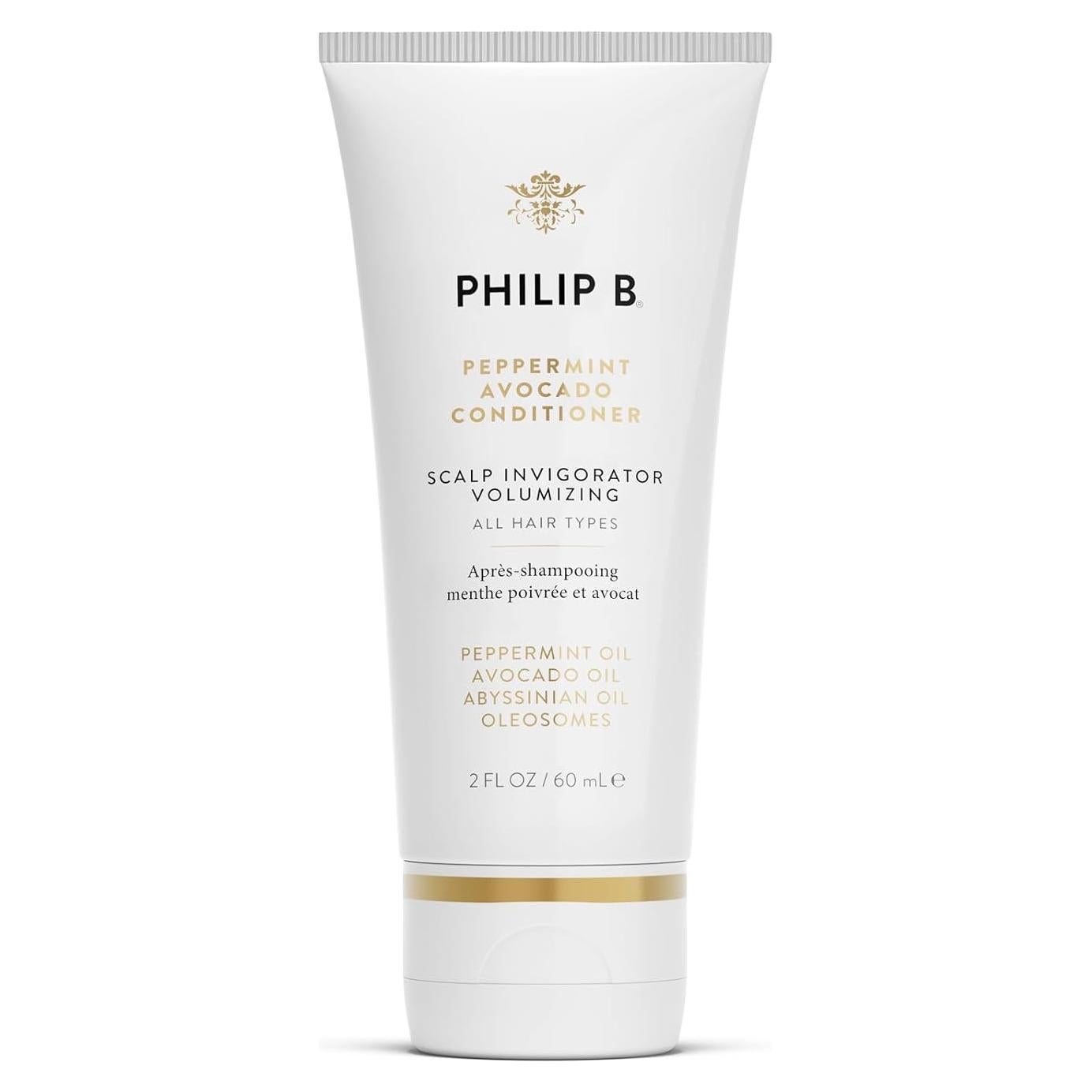 Acondicionador de Menta y Aguacate PHILIP B 60 ml - Volumen y Revitalización