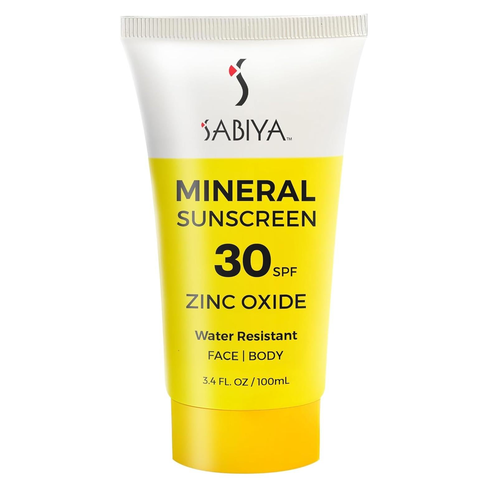 Protector Solar Mineral SABIYA SPF 30 100 ml - Resistente al Agua