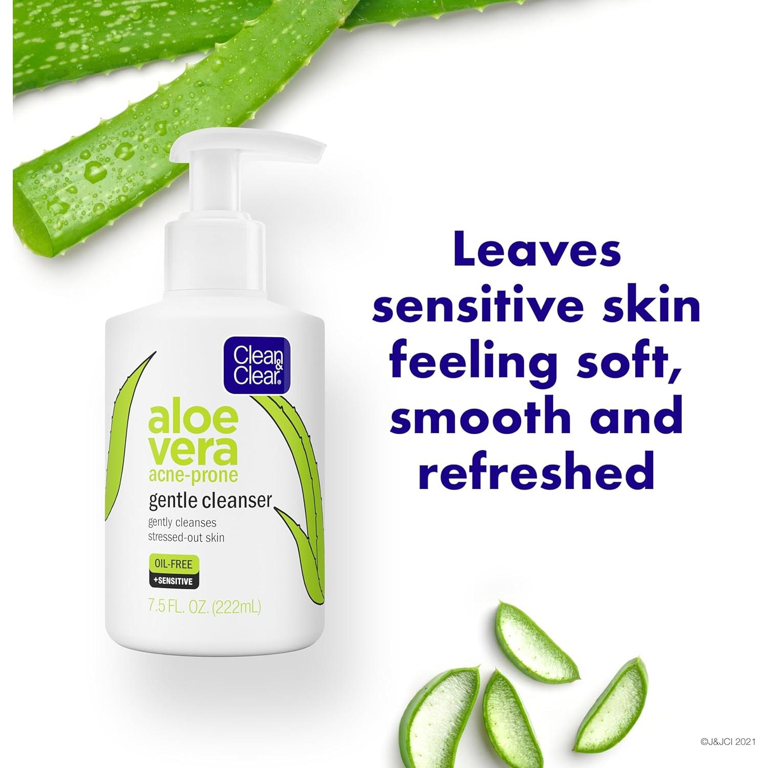 Limpiador Facial Suave Clean & Clear Aloe Vera 221.6 ml