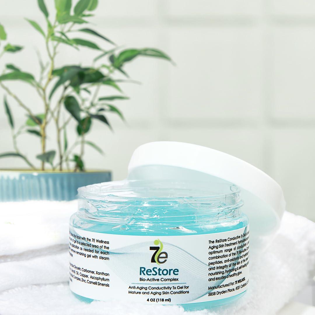 Gel Conductivo ReStore 7E Wellness 113g - Cuidado Facial Antienvejecimiento