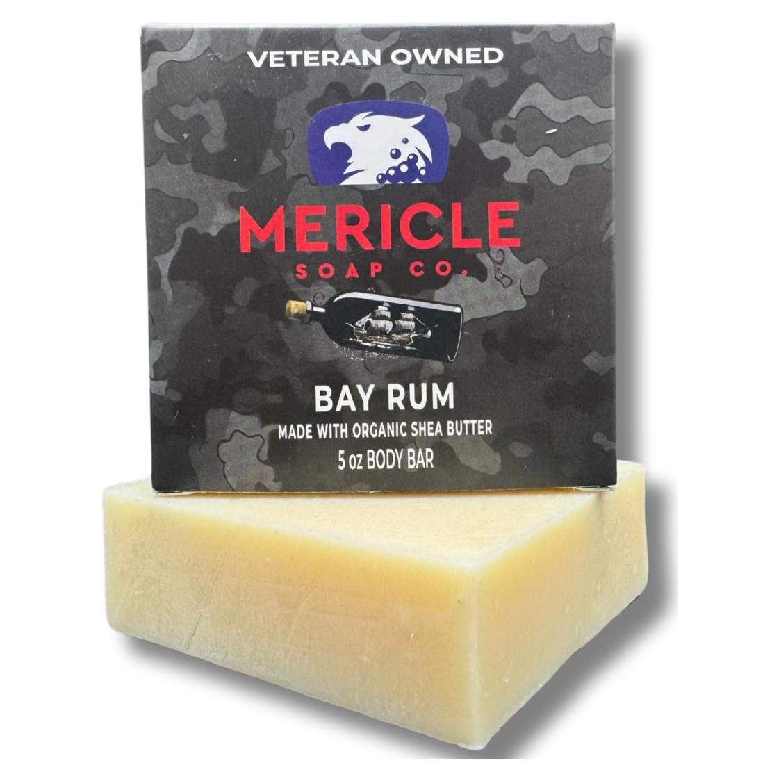 Jabón Mericle Bay Rum Orgánico 142g Barra Exfoliante Natural