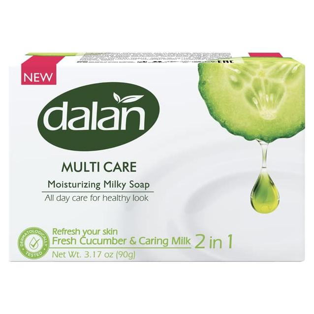 Jabón Hidratante Dalan Multi Care 3x90g Pepino y Leche