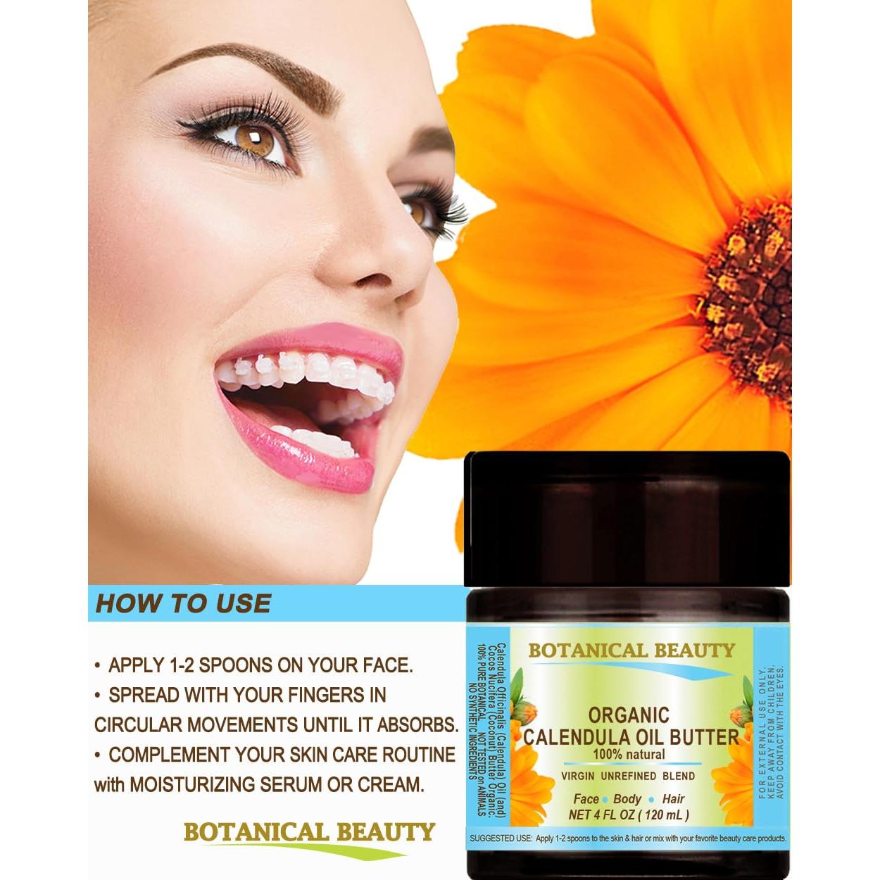 Mantequilla de Aceite de Caléndula 100% Pura 120 ml Botanical Beauty