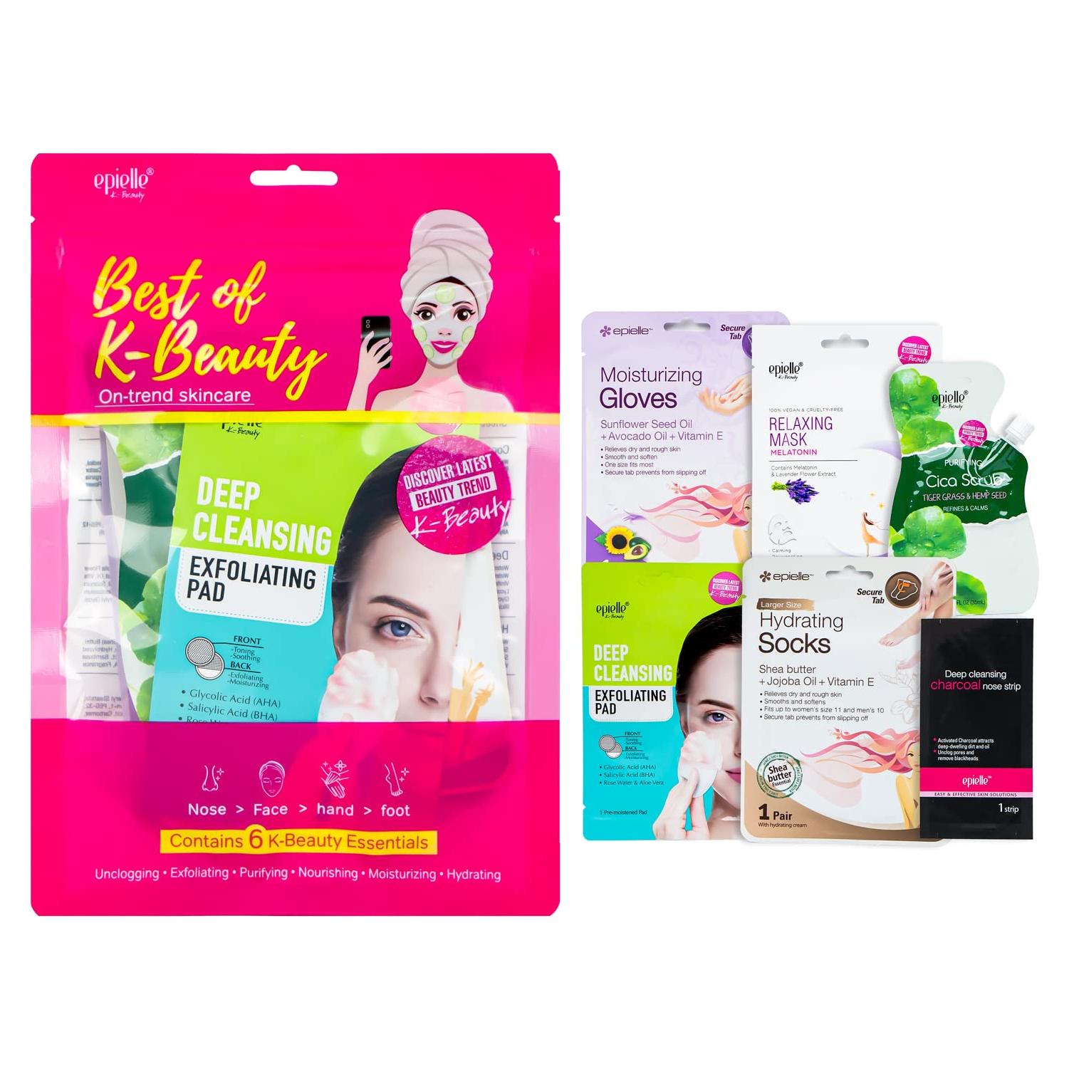 Kit de Cuidado de la Piel Epielle K-Beauty 6 Esenciales Spa
