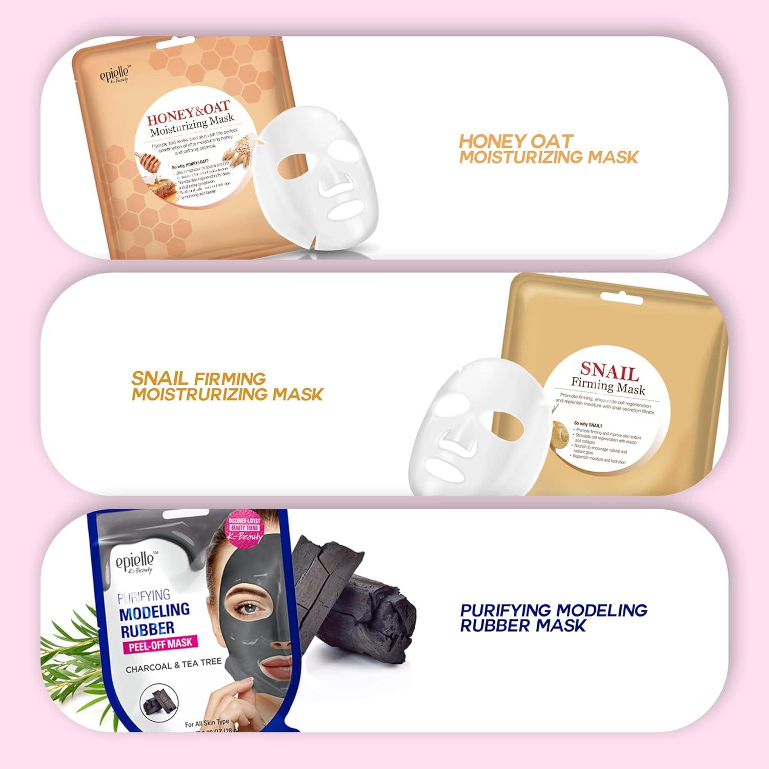 Kit de Cuidado de la Piel Epielle K-Beauty 6 Esenciales Spa