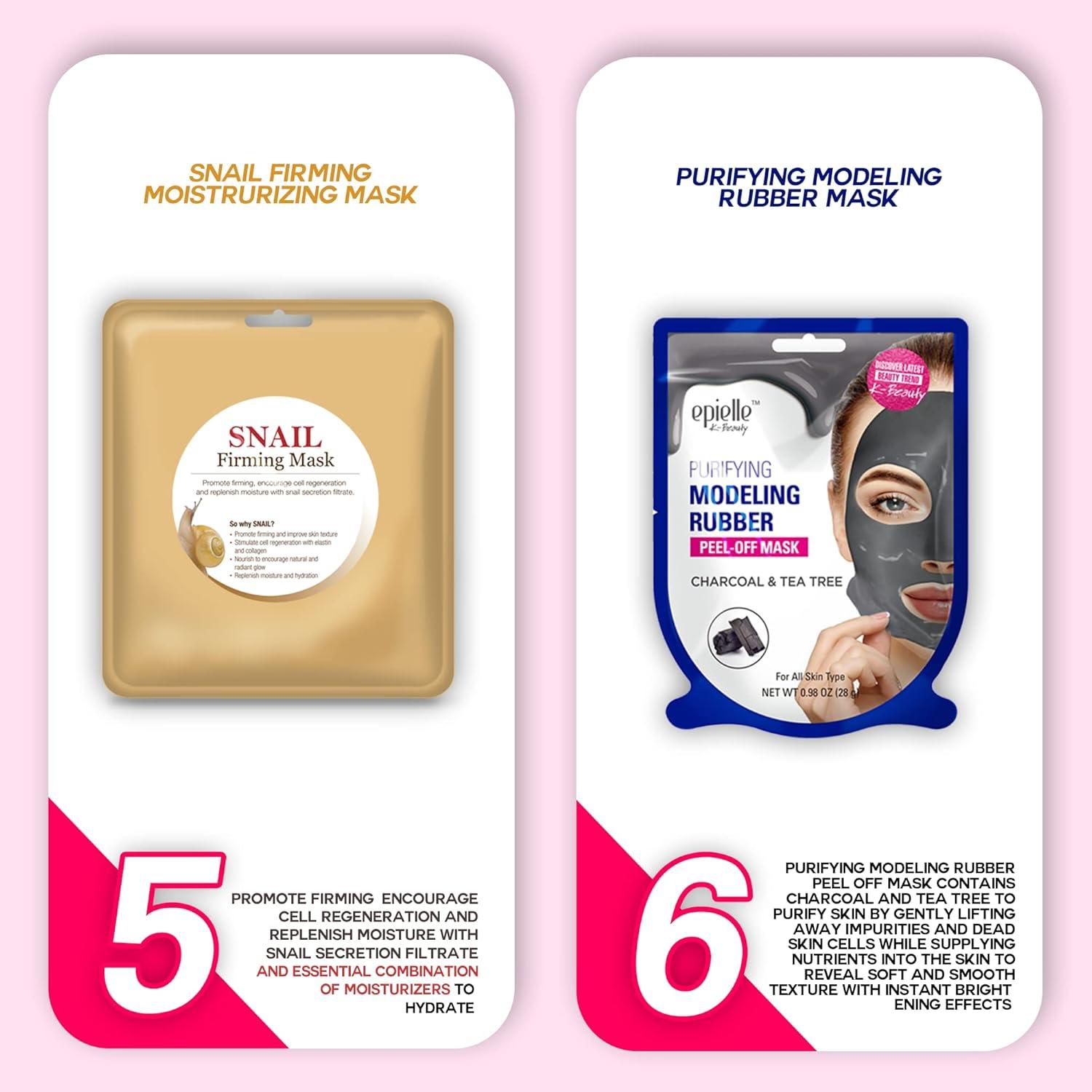 Kit de Cuidado de la Piel Epielle K-Beauty 6 Esenciales Spa