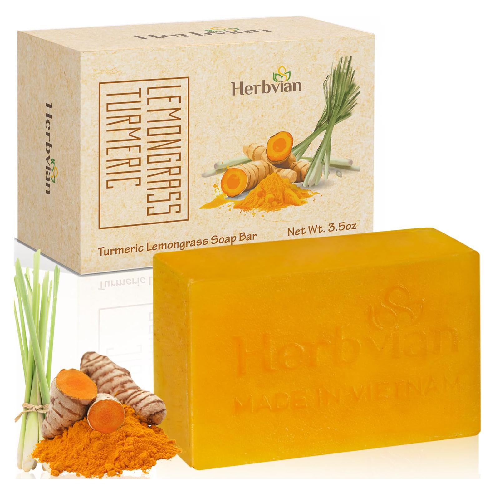 Jabón Natural de Cúrcuma y Hierba Limón Herbvian 100g