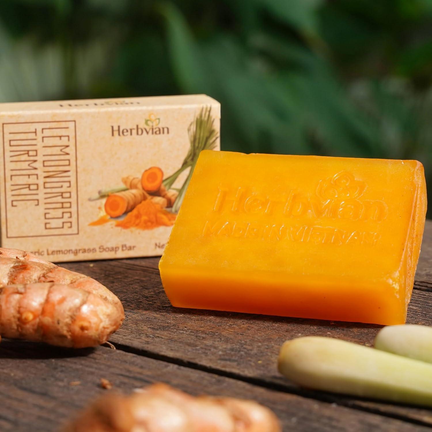 Jabón Natural de Cúrcuma y Hierba Limón Herbvian 100g