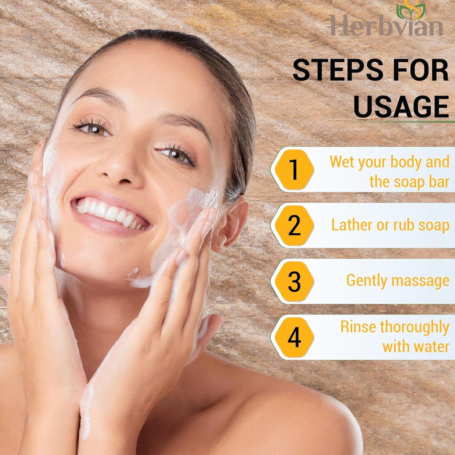 Jabón Natural de Cúrcuma y Hierba Limón Herbvian 100g