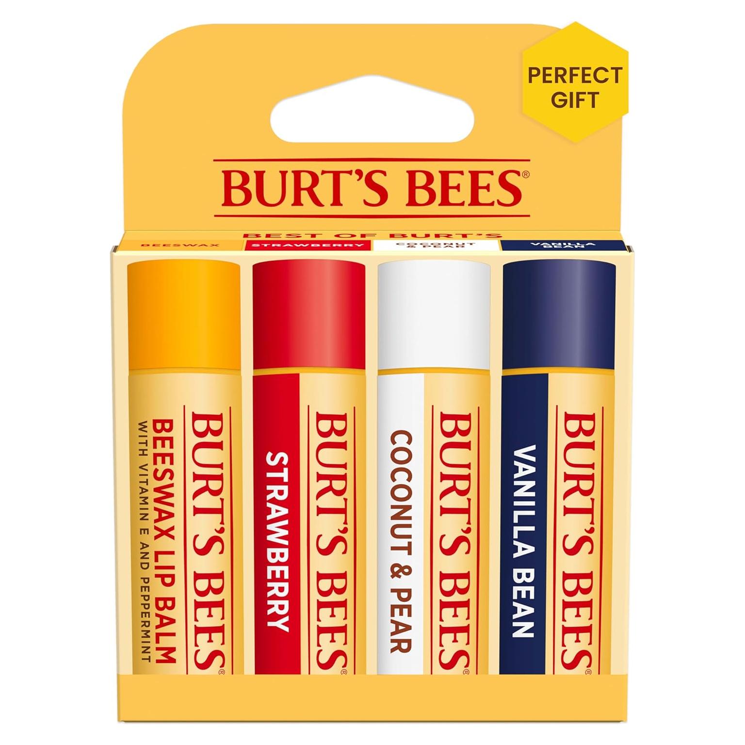 Bálsamo Labial Burt's Bees Pack 4 Tubos 4.25g Sabores Naturales