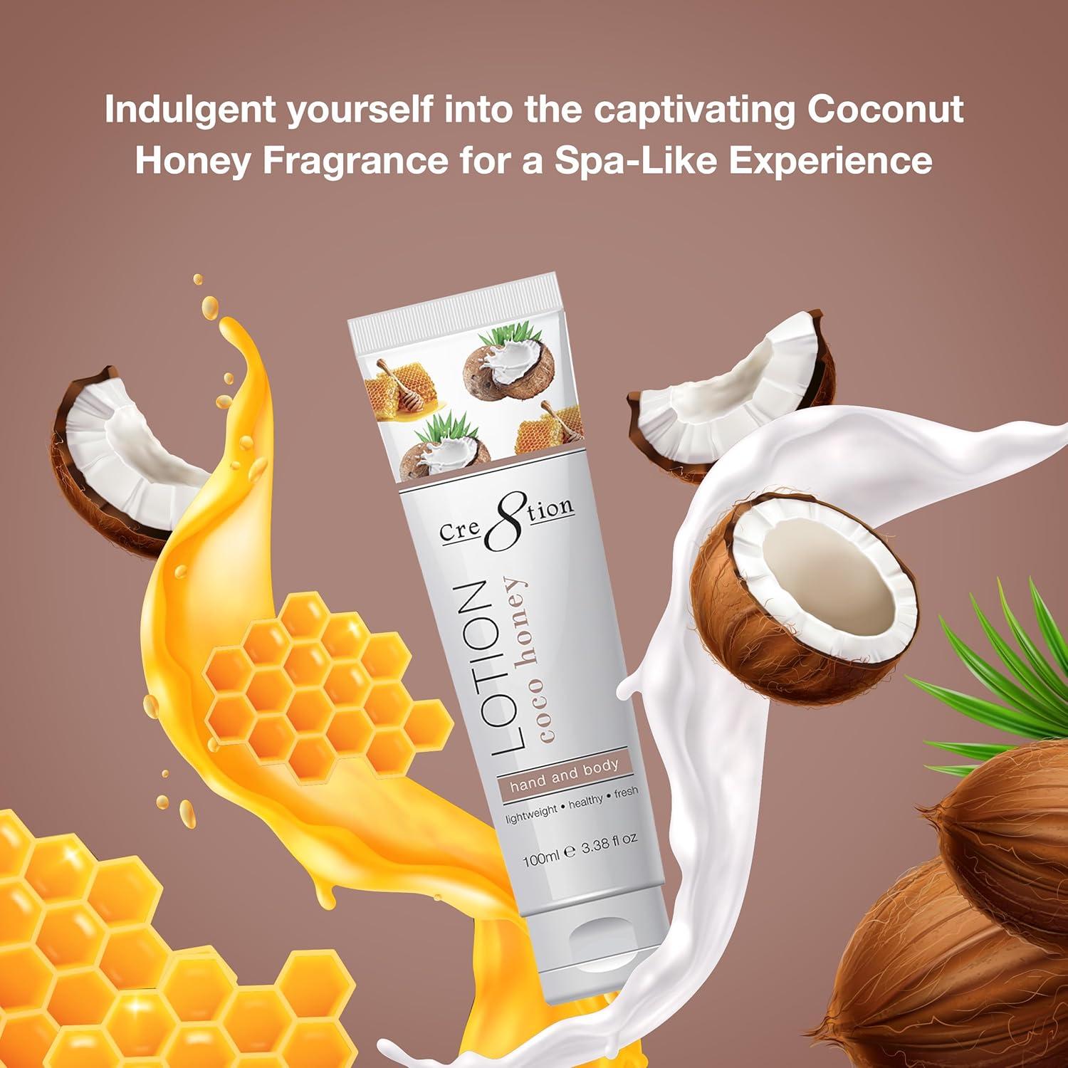 Cre8tion Loción Hidratante de Coco y Miel 97.6 ml
