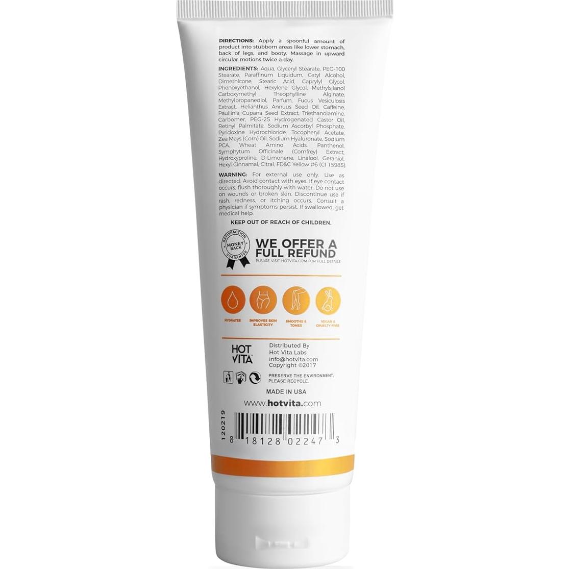 Gel Corporal Anticelulitis Hot Vita 113.4g - Suavizante Natural