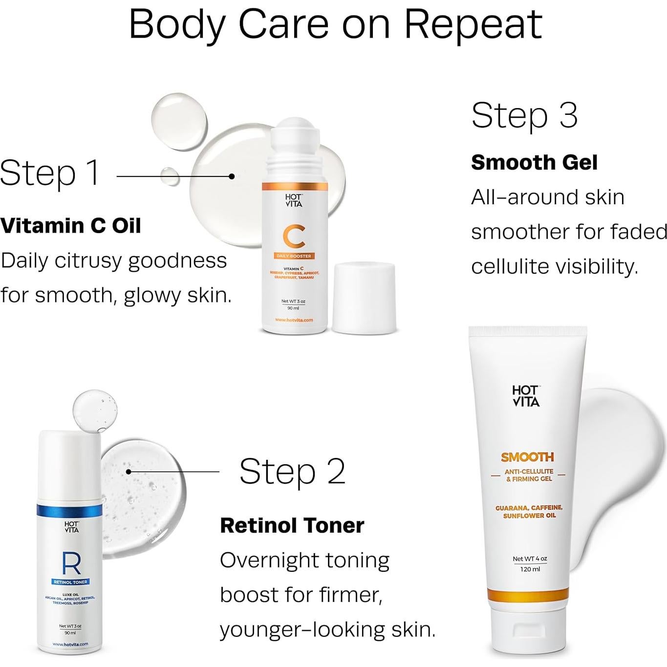 Gel Corporal Anticelulitis Hot Vita 113.4g - Suavizante Natural