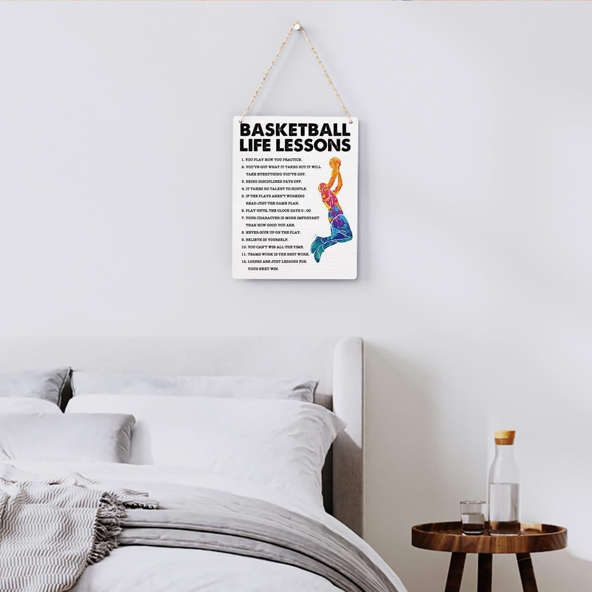 Cartel Motivacional de Baloncesto 20x25 cm - Decoración de Pared