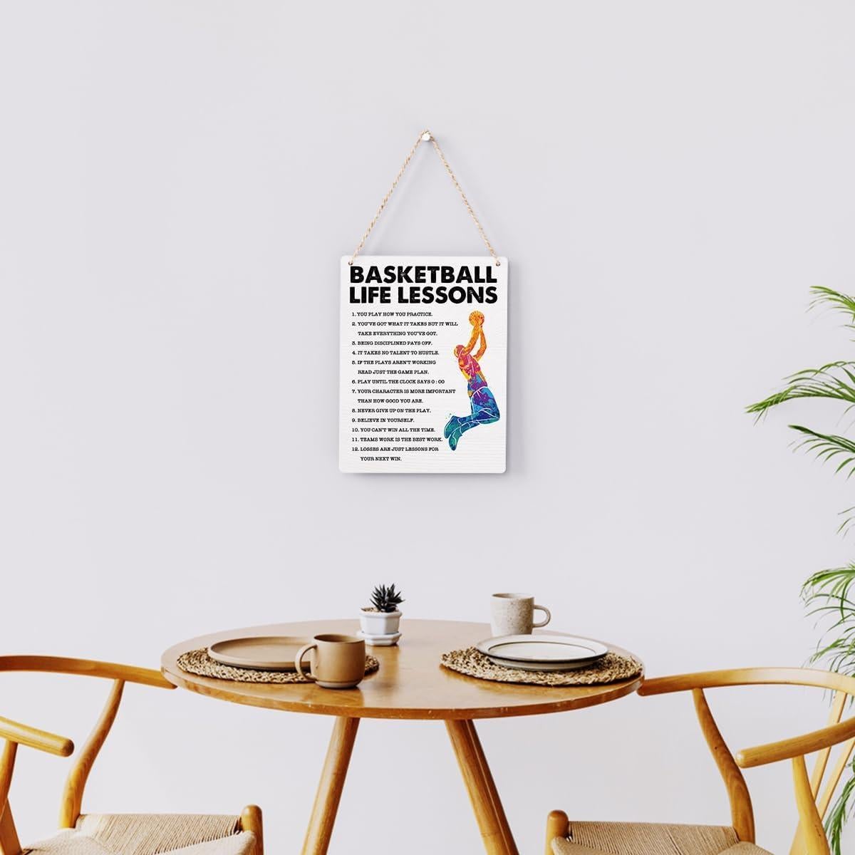 Cartel Motivacional de Baloncesto 20x25 cm - Decoración de Pared