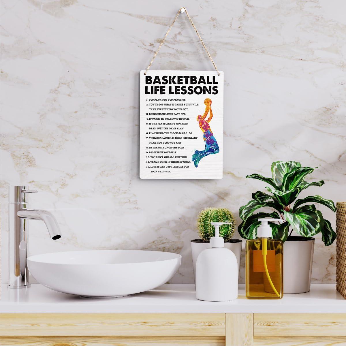 Cartel Motivacional de Baloncesto 20x25 cm - Decoración de Pared