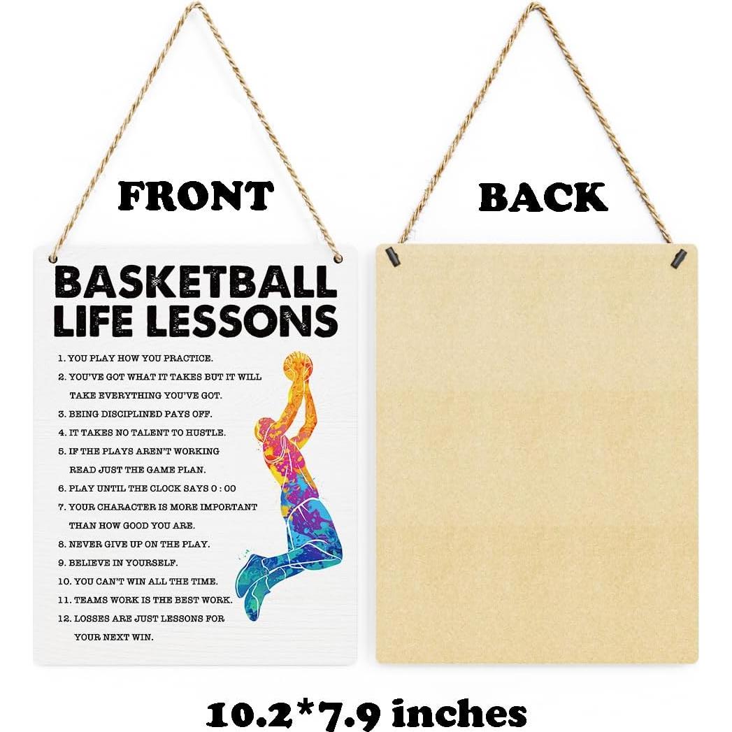 Cartel Motivacional de Baloncesto 20x25 cm - Decoración de Pared