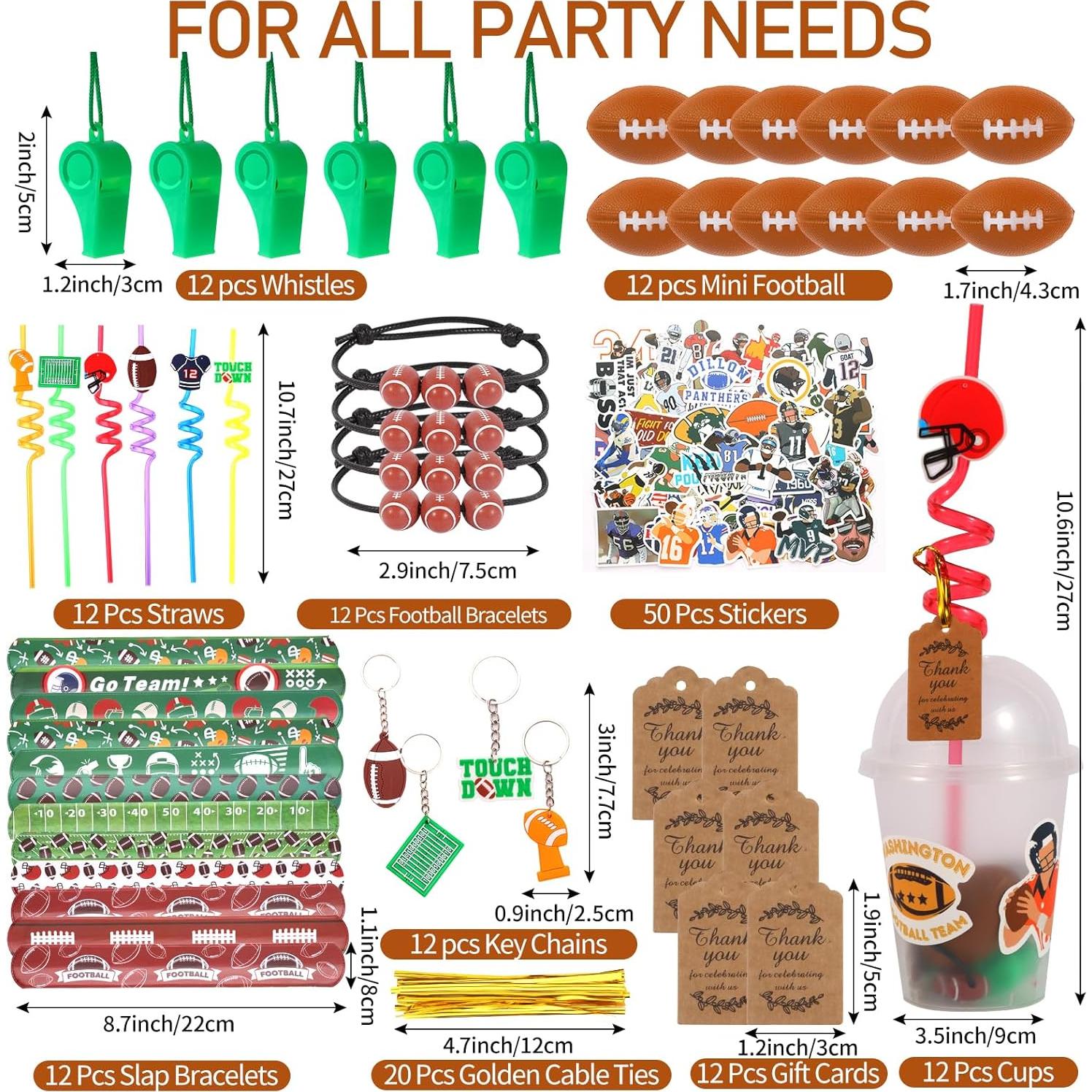 Kit de Fiesta de Fútbol LiYiQ 158 Piezas con Tazas y Regalos