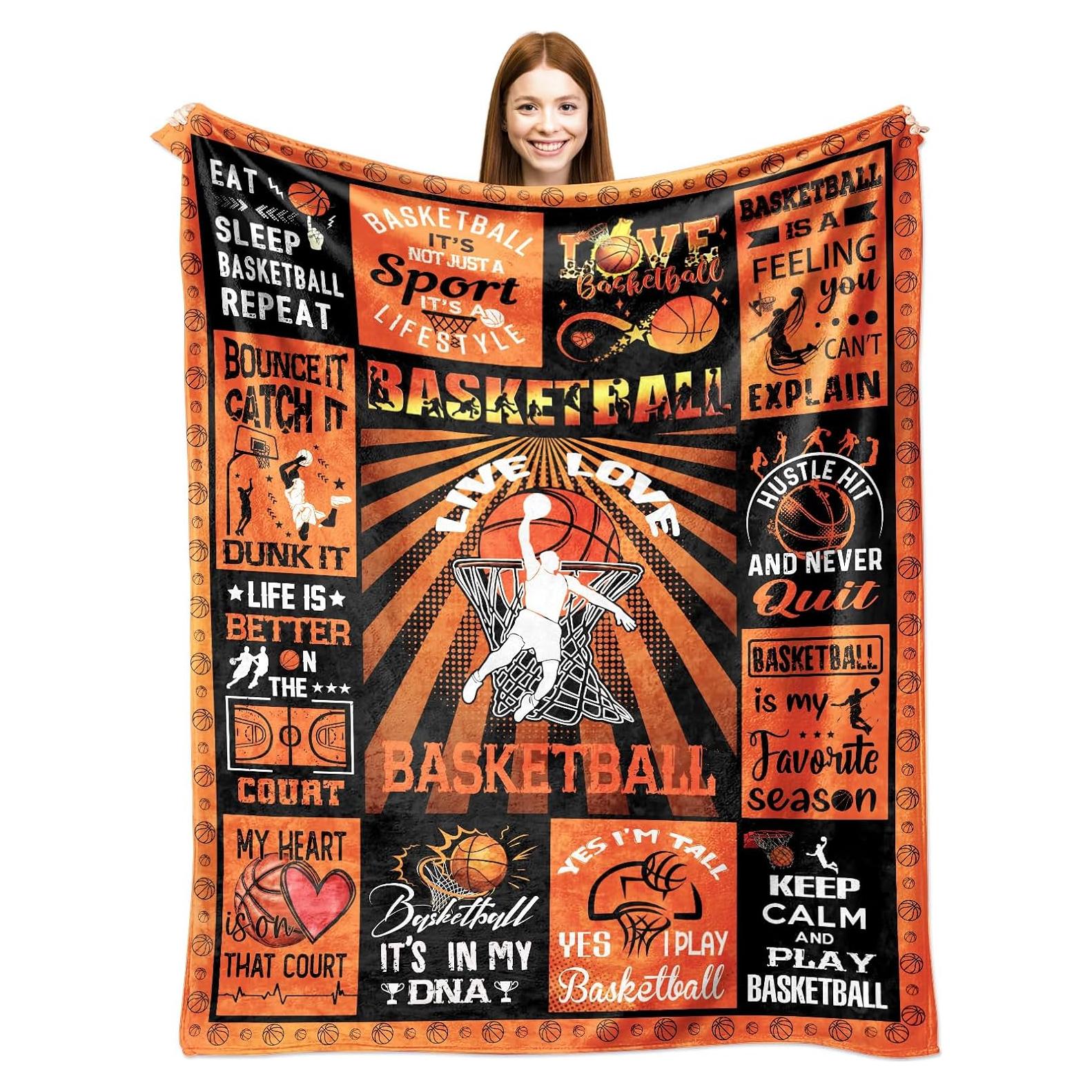 Manta de Baloncesto Zeenrtona 127x102cm Franela Negra