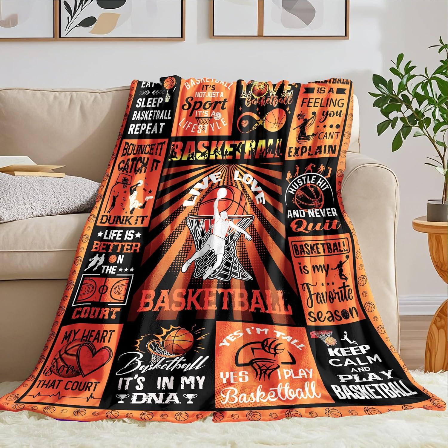 Manta de Baloncesto Zeenrtona 127x102cm Franela Negra