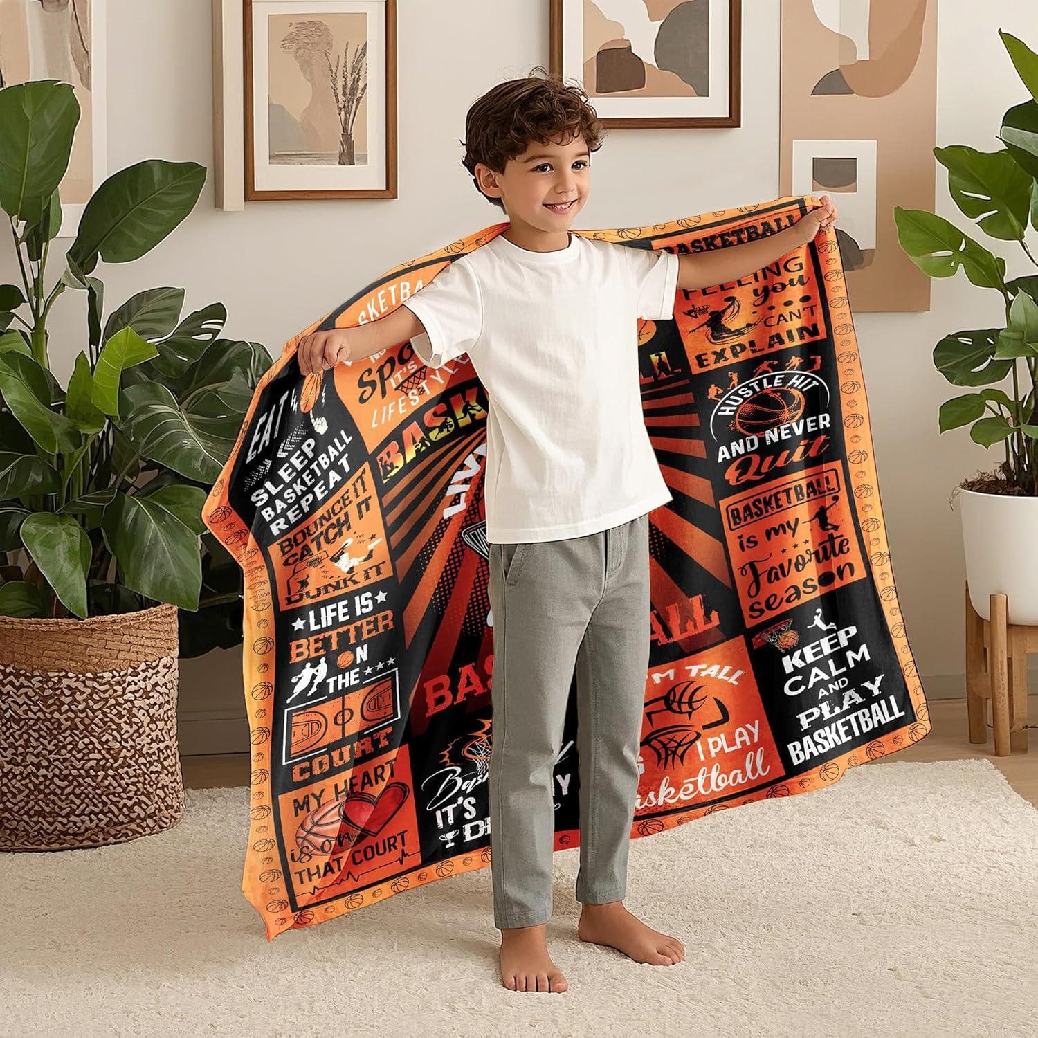 Manta de Baloncesto Zeenrtona 127x102cm Franela Negra