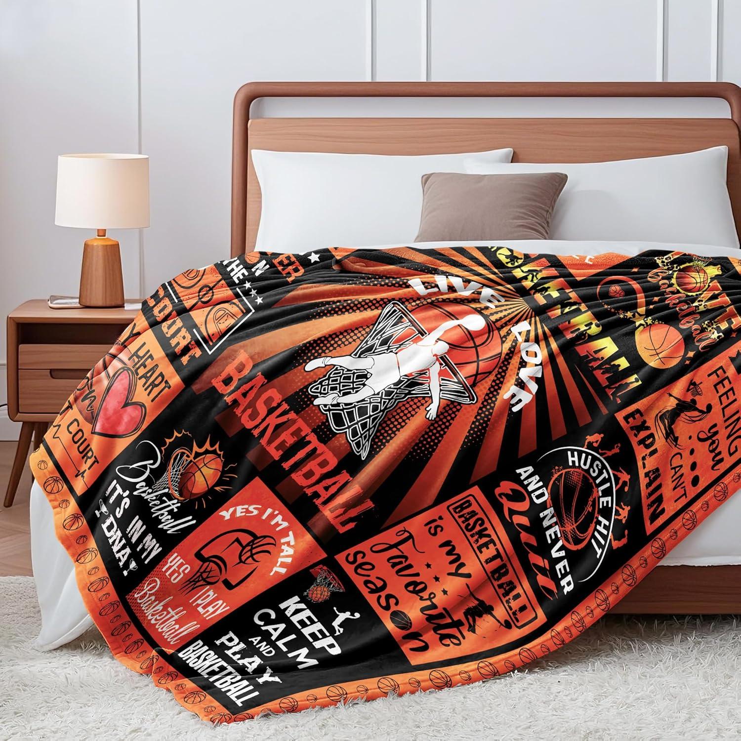 Manta de Baloncesto Zeenrtona 127x102cm Franela Negra