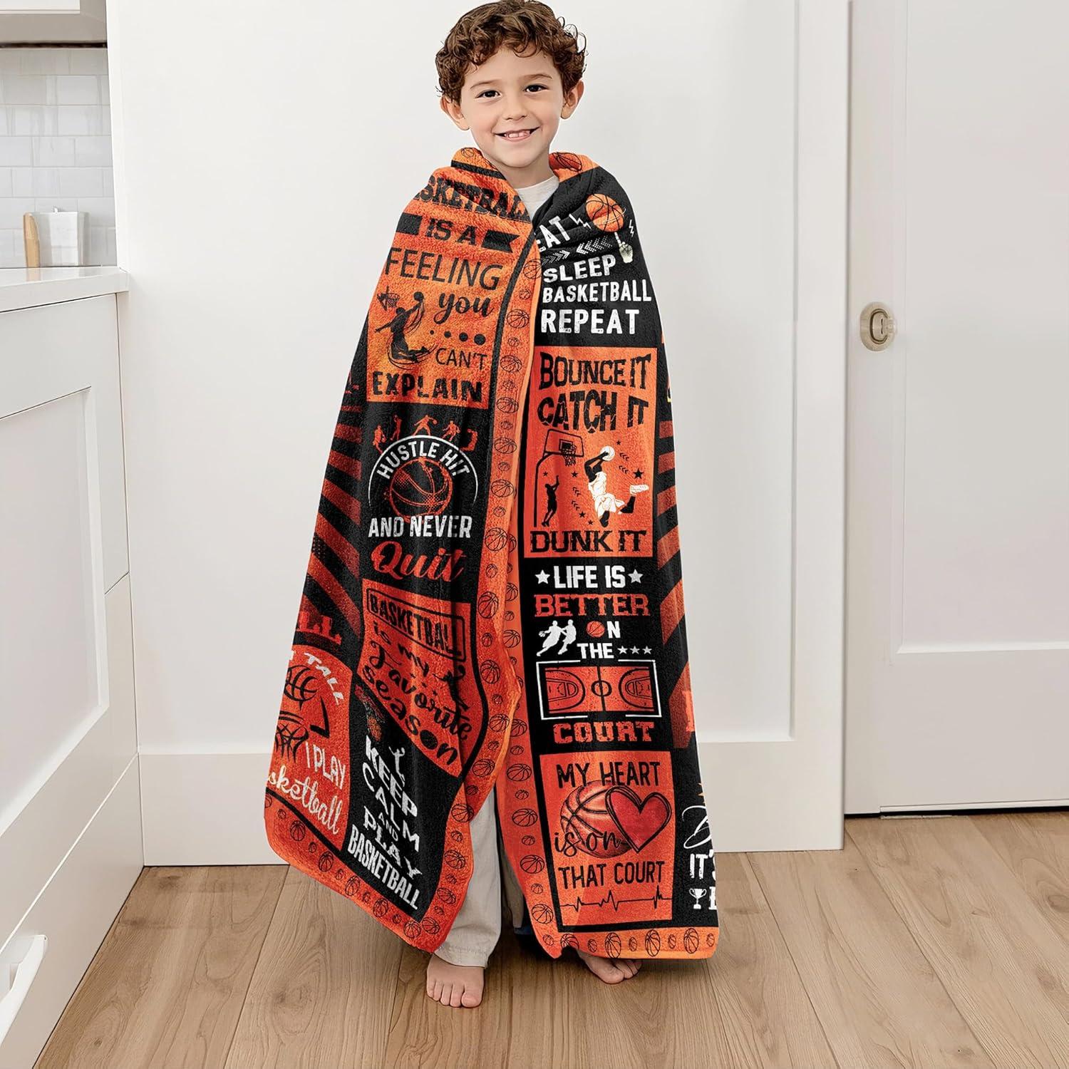 Manta de Baloncesto Zeenrtona 127x102cm Franela Negra