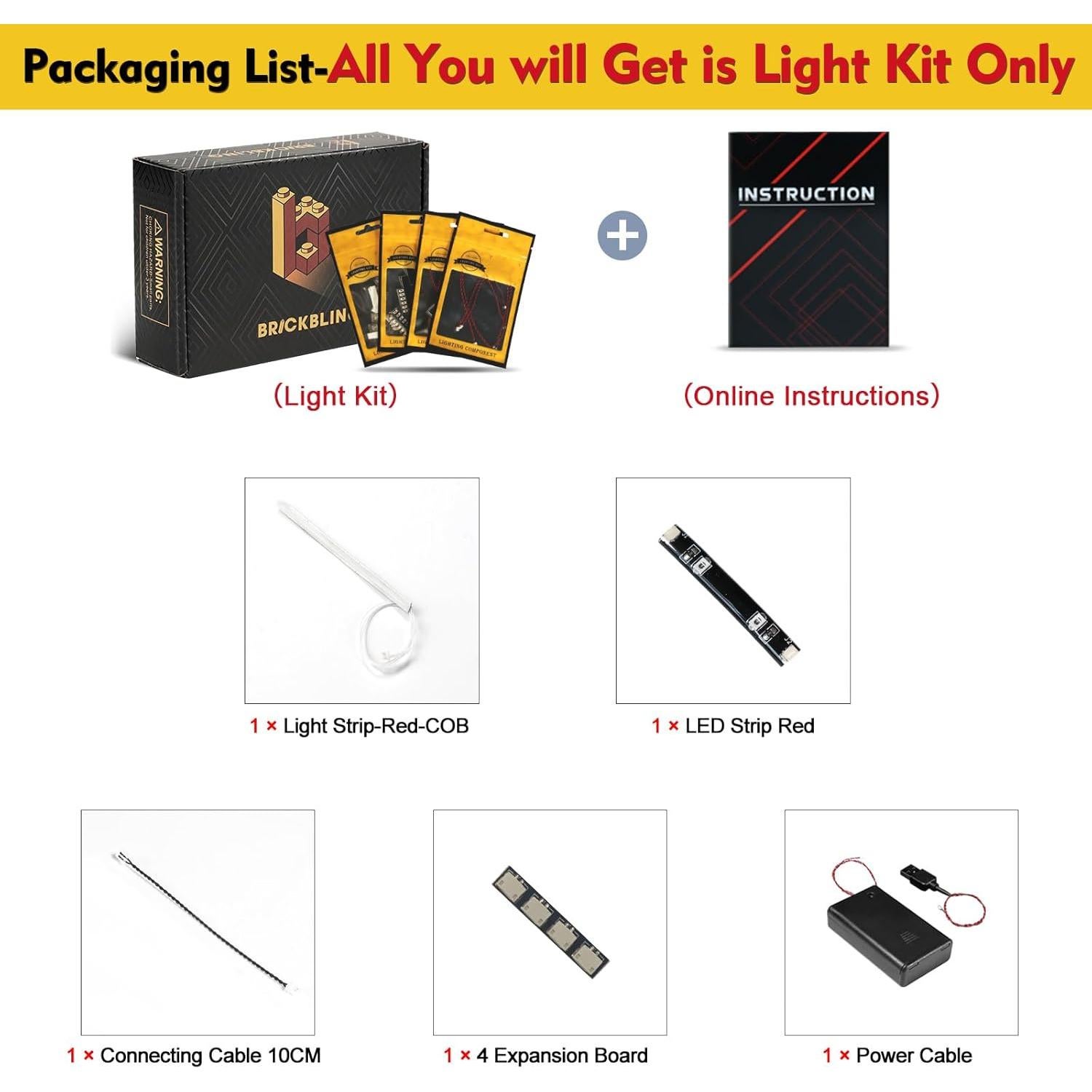 Luz LED BrickBling para Casco Lego Kylo Ren 75415 - Iluminación Creativa