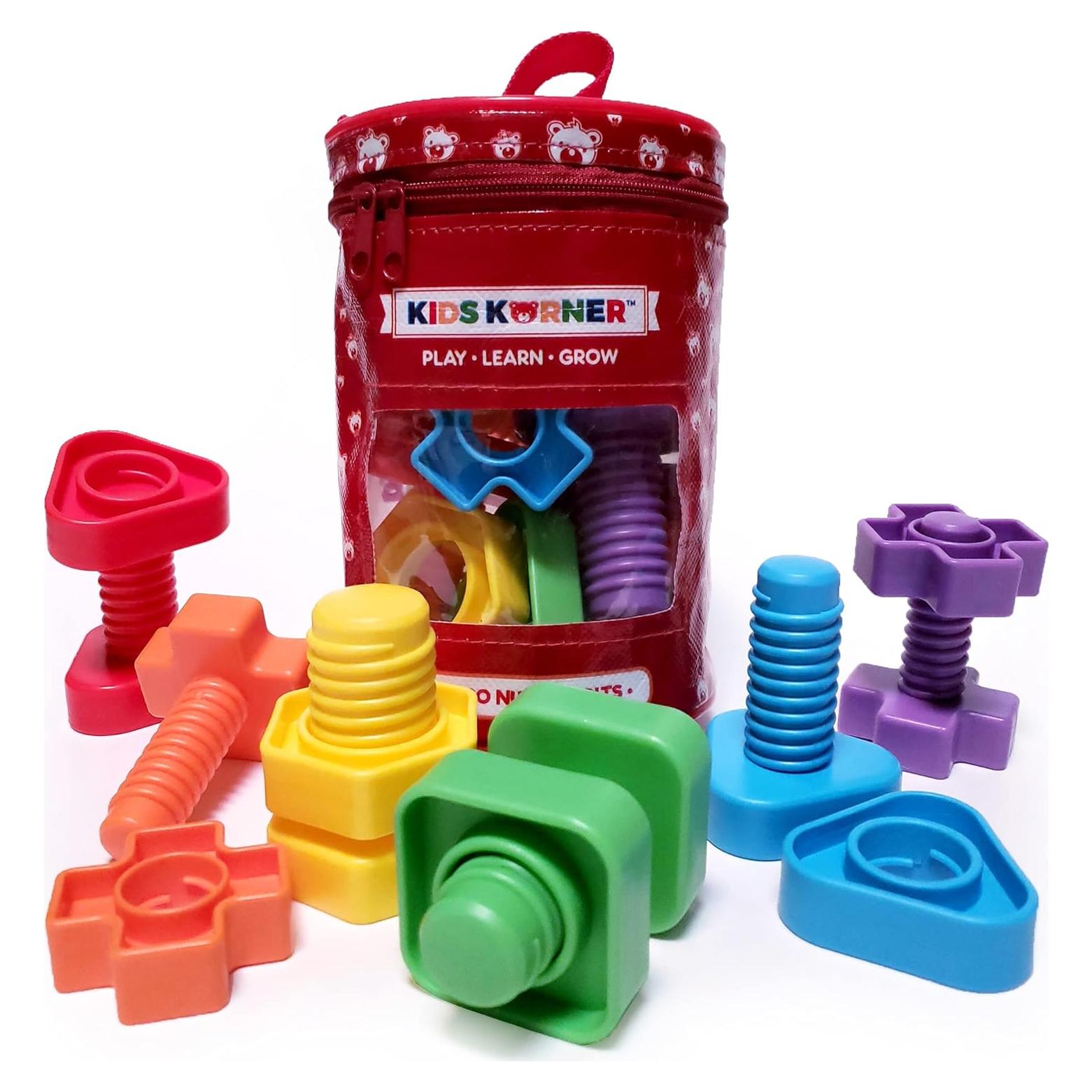 Juego de Tuercas y Tornillos Jumbo Kids Korner - 12 Piezas