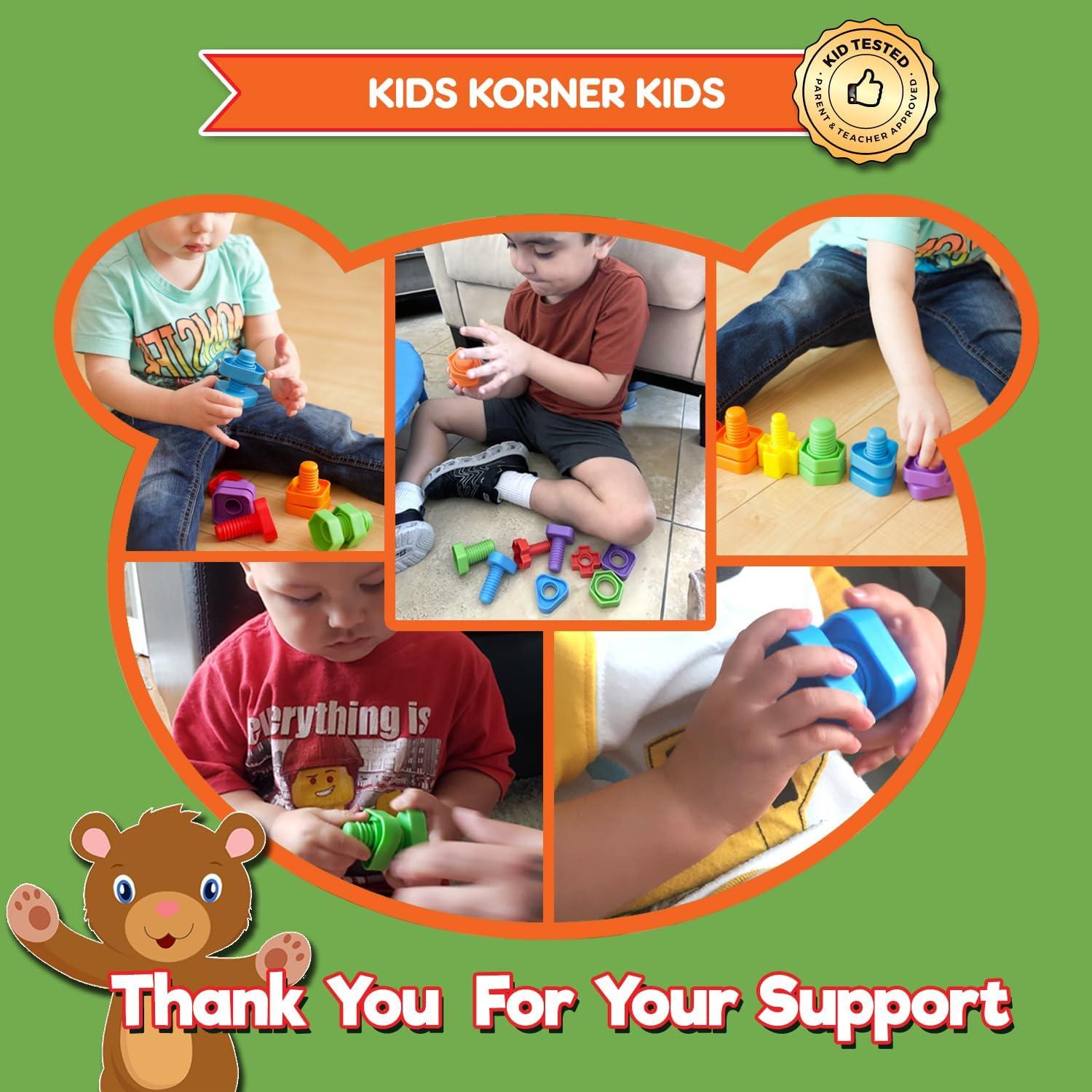 Juego de Tuercas y Tornillos Jumbo Kids Korner - 12 Piezas