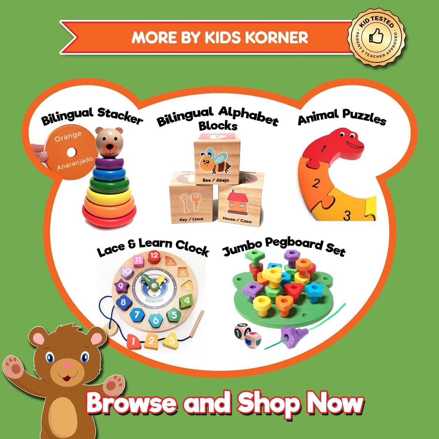 Juego de Tuercas y Tornillos Jumbo Kids Korner - 12 Piezas