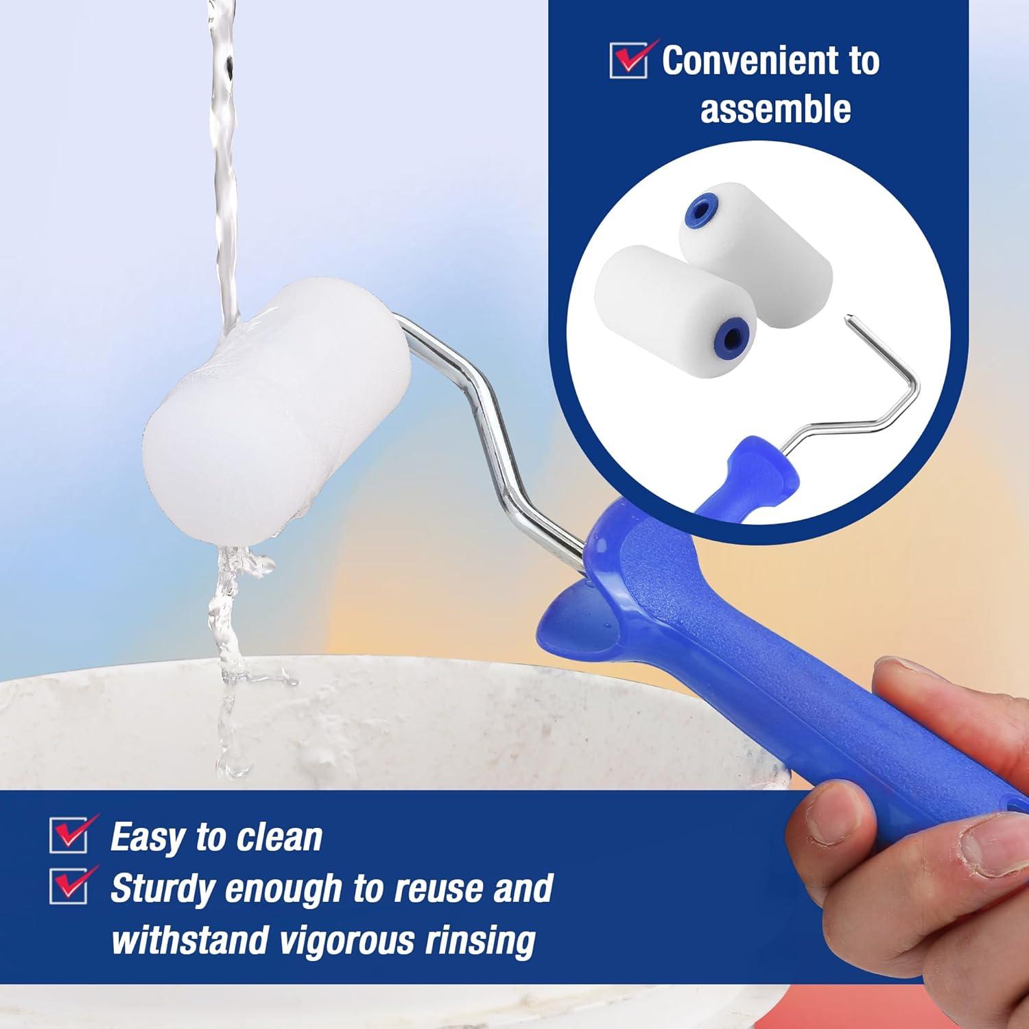 Rodillo de Pintura Mini WORKPRO 2.5" 12-Pack Espuma Alta Densidad